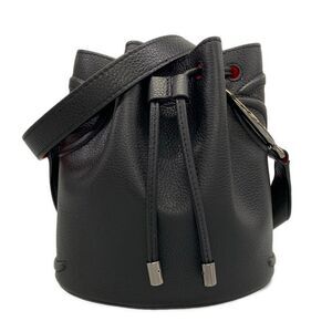 Christian Louboutin BY MY SIDE Shoulder Bag Black Red